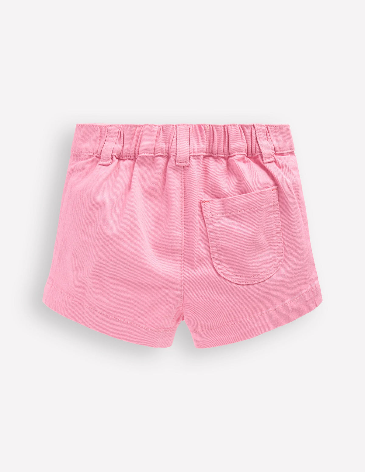 Patch Pocket Shorts-Pink Embroidered Denim - Image 2