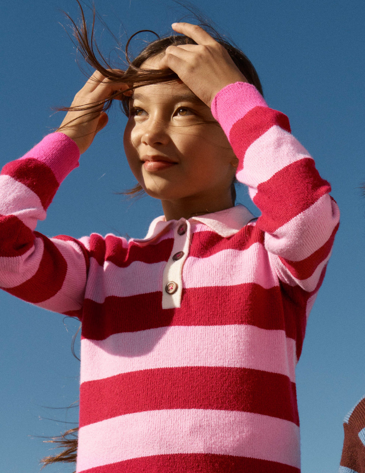Rugby-Strickpullover-Portwein/Rosa Streifen-7