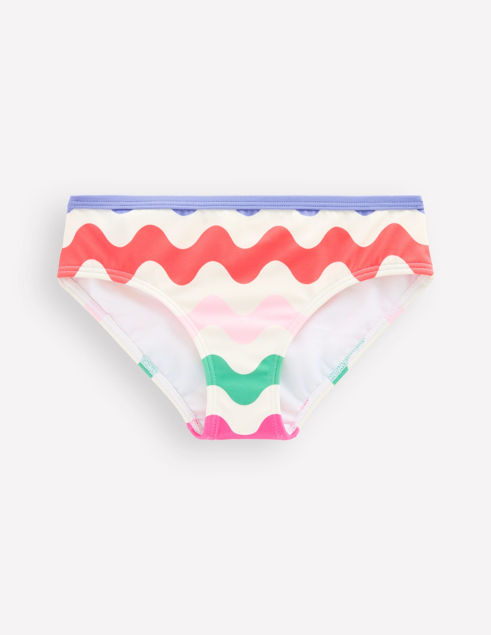 Gemusterte Bikinihose-Bunt Welle-1
