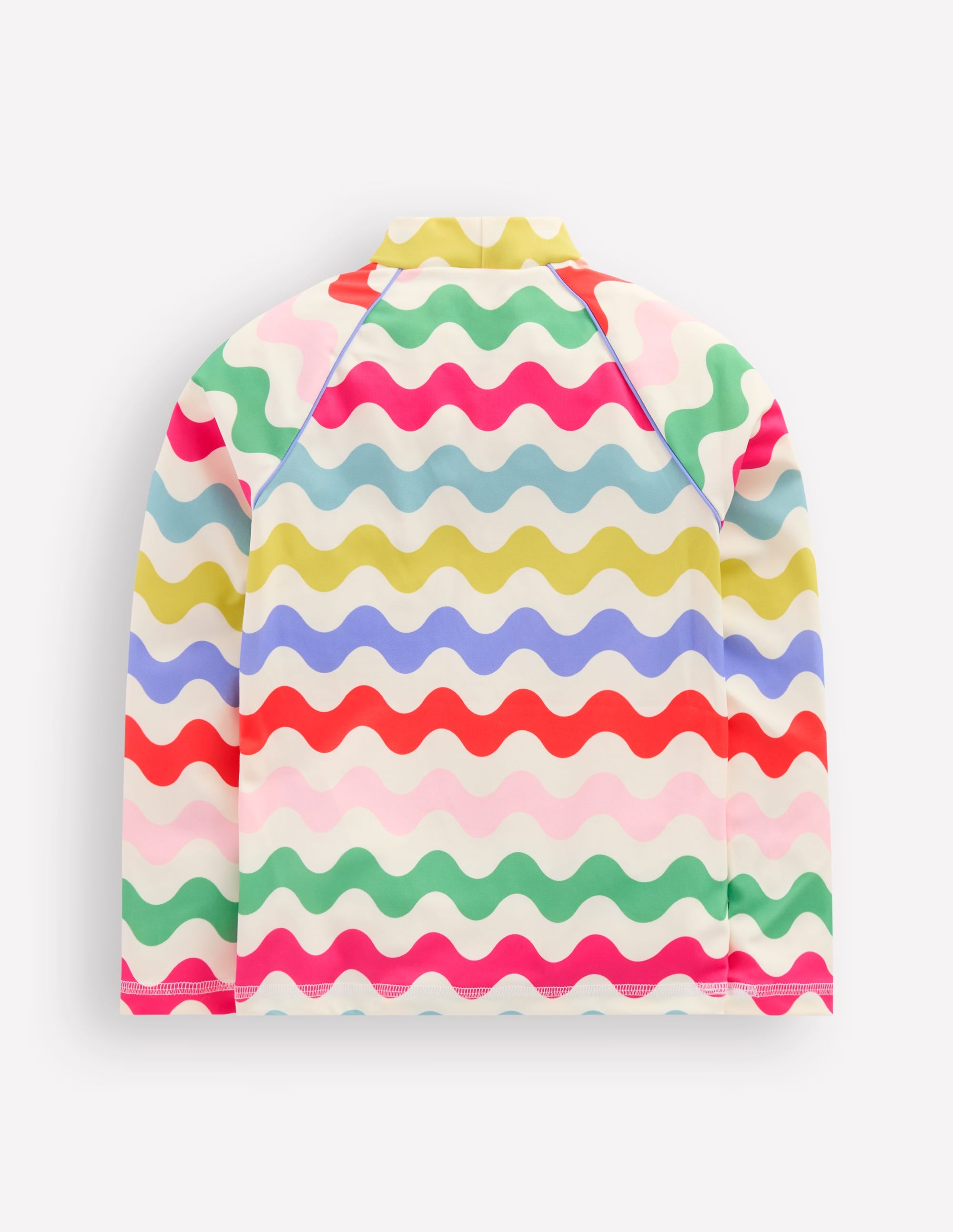 Gemustertes Badeshirt mit Sonnenschutz-Bunt Welle - Image 2