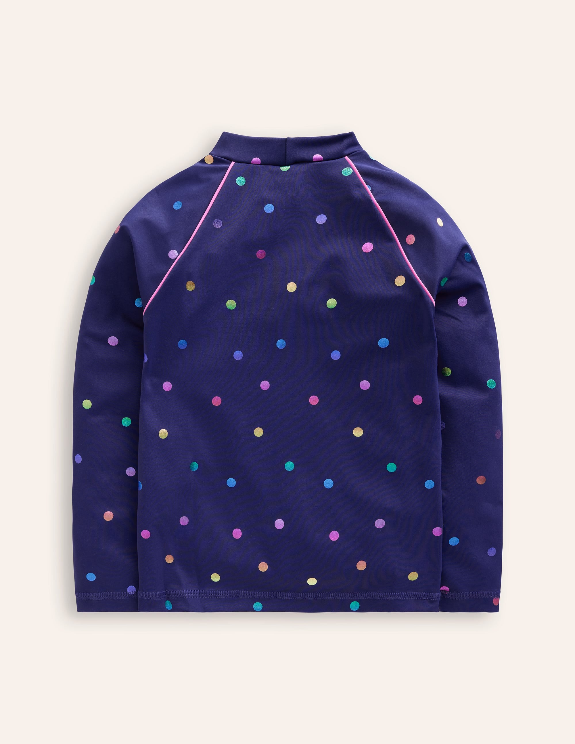 Gemustertes Badeshirt mit Sonnenschutz-Regenbogen Folienkonfetti Gepunktet - Image 2