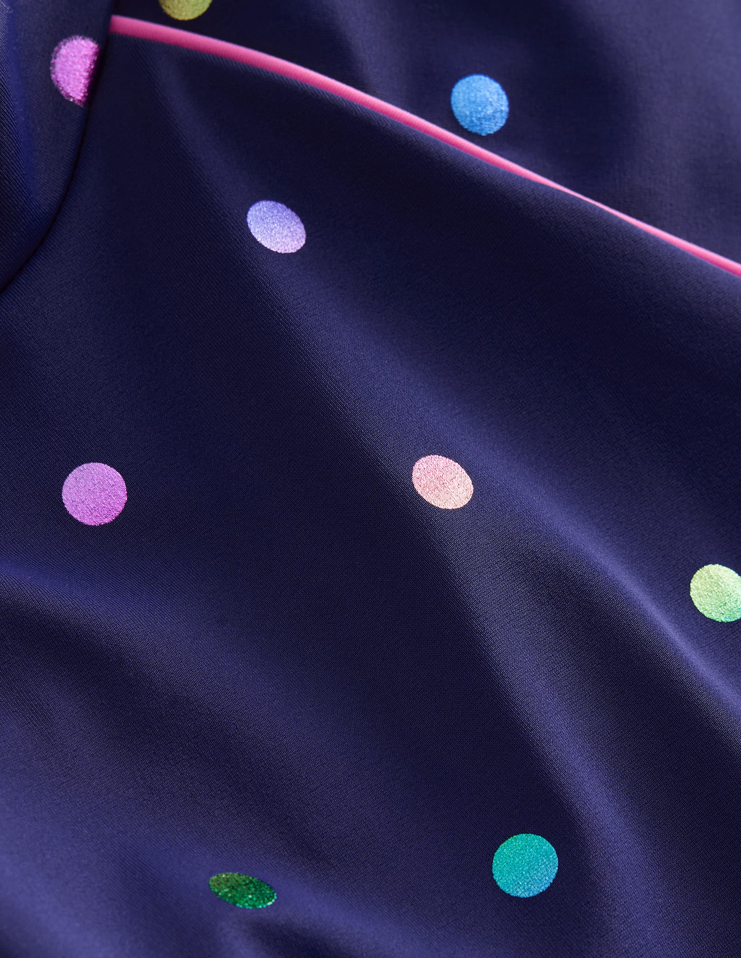 Gemustertes Badeshirt mit Sonnenschutz-Regenbogen Folienkonfetti Gepunktet-3