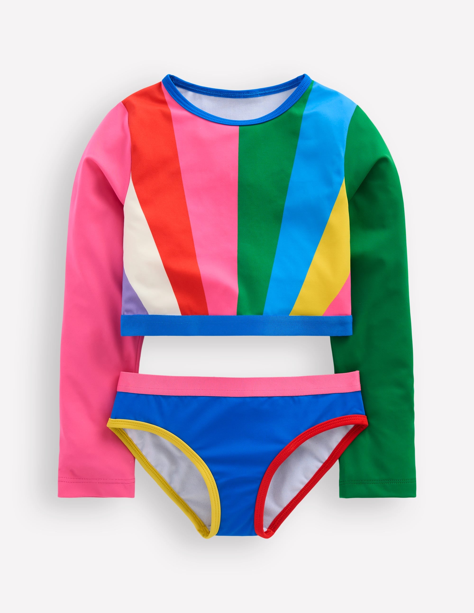 Kurzes Badeshirt-Set-Regenbogenfarben Sonnenstrahlen - Image 1