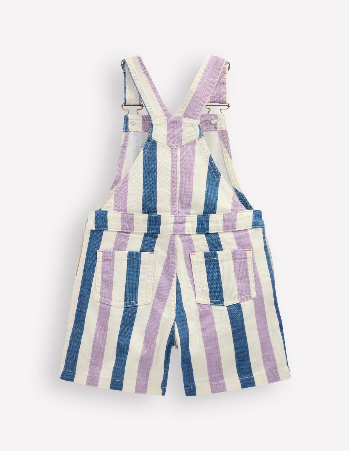 Kurze Latzhose-Lila/Marineblau Streifen - Image 2