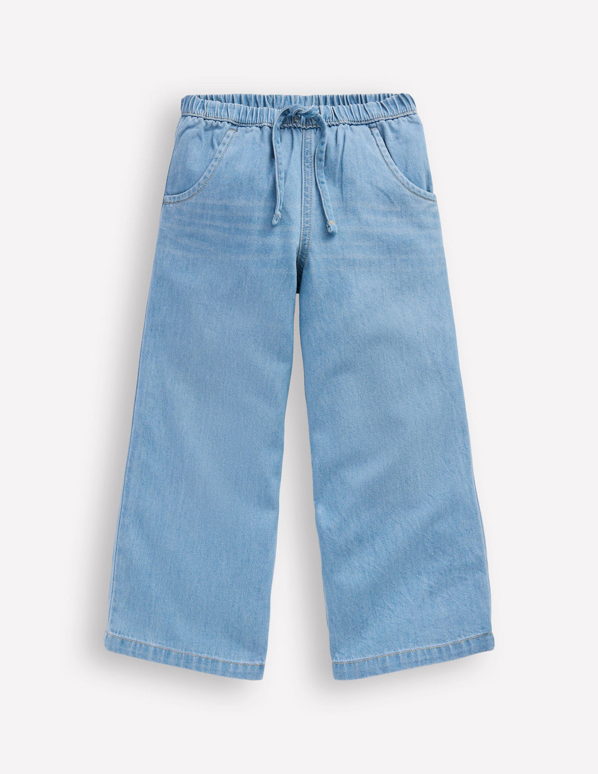 Jeans mit Kordelzug-Helle Waschung Denim - Image 1