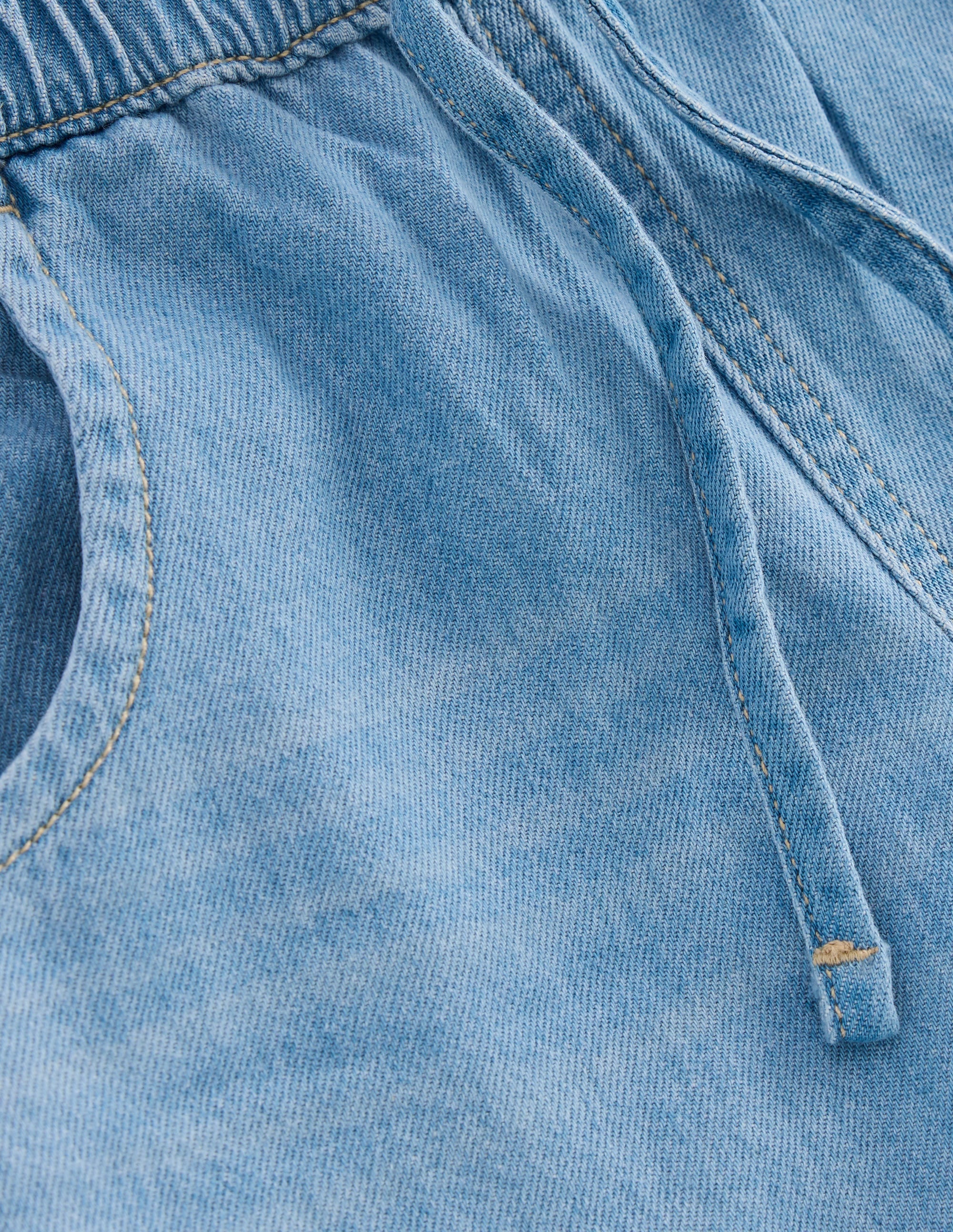 Jeans mit Kordelzug-Helle Waschung Denim - Image 3