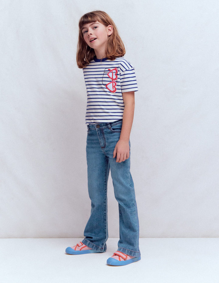 Kick Flare Jeans-Mid Vintage