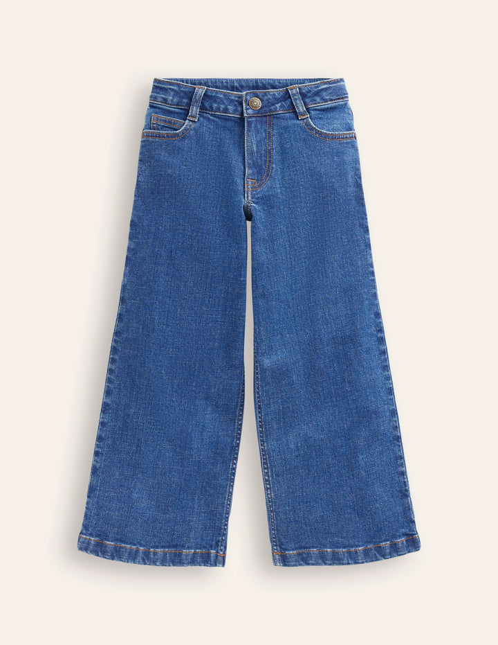 Jeans mit weitem Bein-Mittlere Mischung Denim