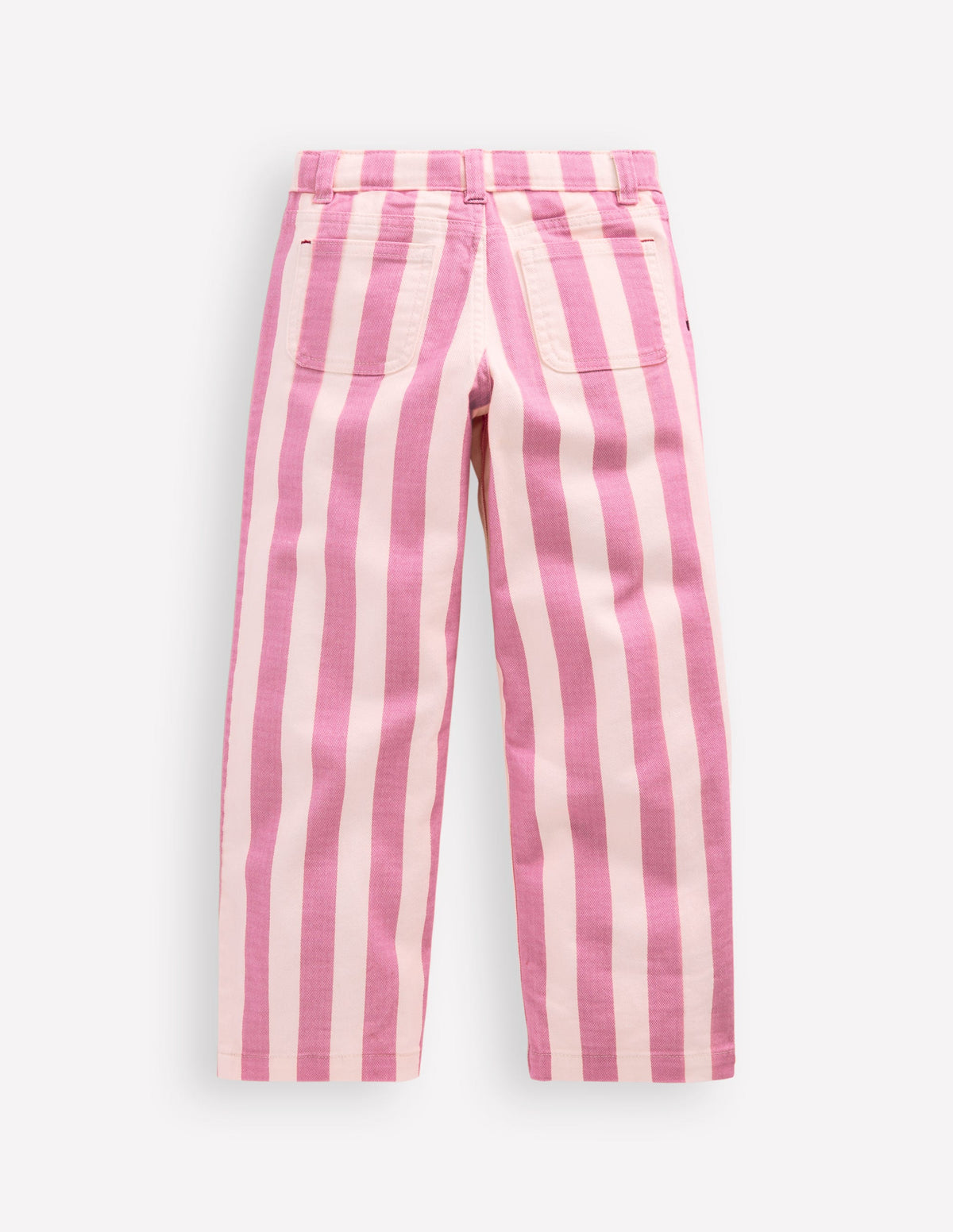 Gerade Jeans mit aufgesetzten Taschen-Rosa/Naturweiß Streifen - Image 5