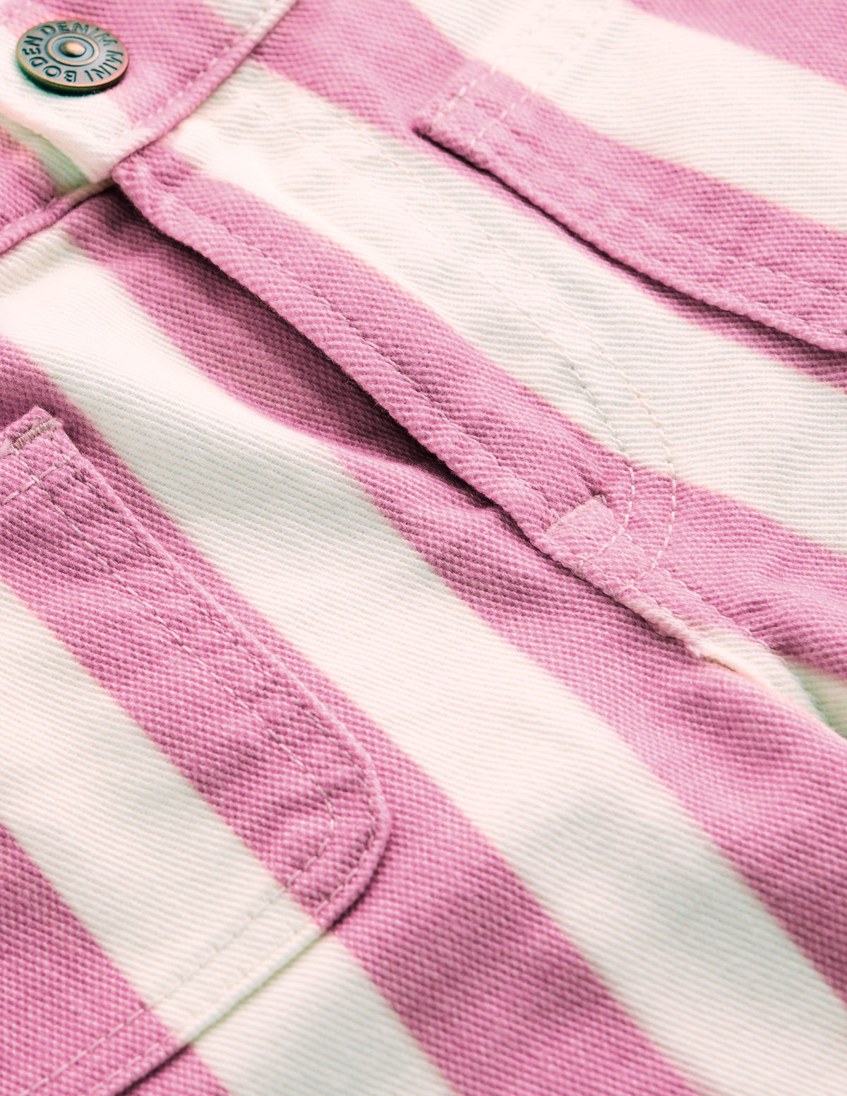 Gerade Jeans mit aufgesetzten Taschen-Rosa/Naturweiß Streifen - Image 6