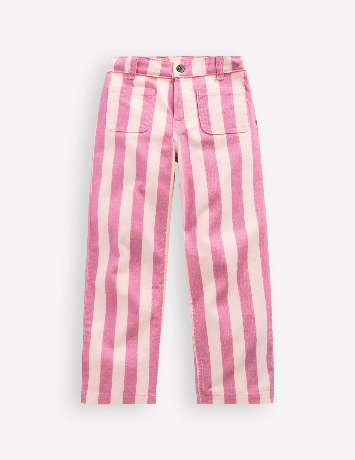 Gerade Jeans mit aufgesetzten Taschen-Rosa/Naturweiß Streifen - Image 4