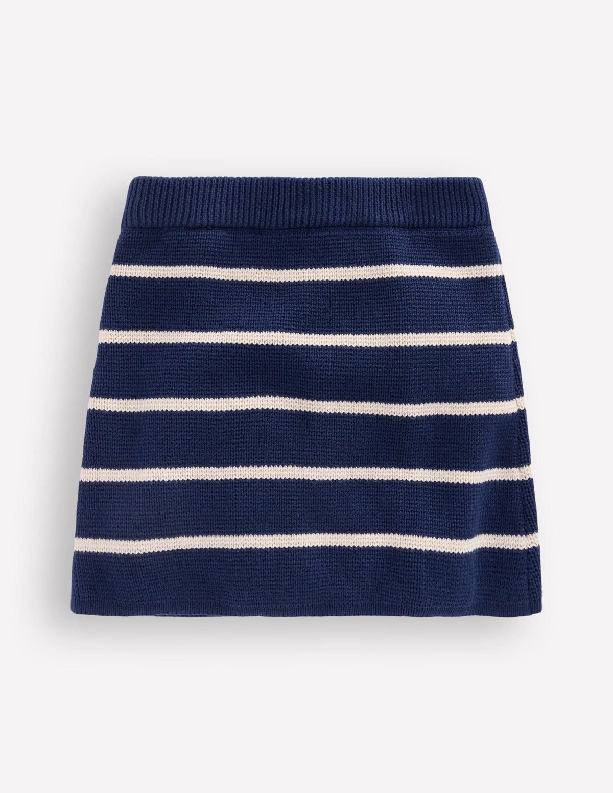 Strickrock-Schuluniform-Marineblau und Naturweiß gestreift - Image 3
