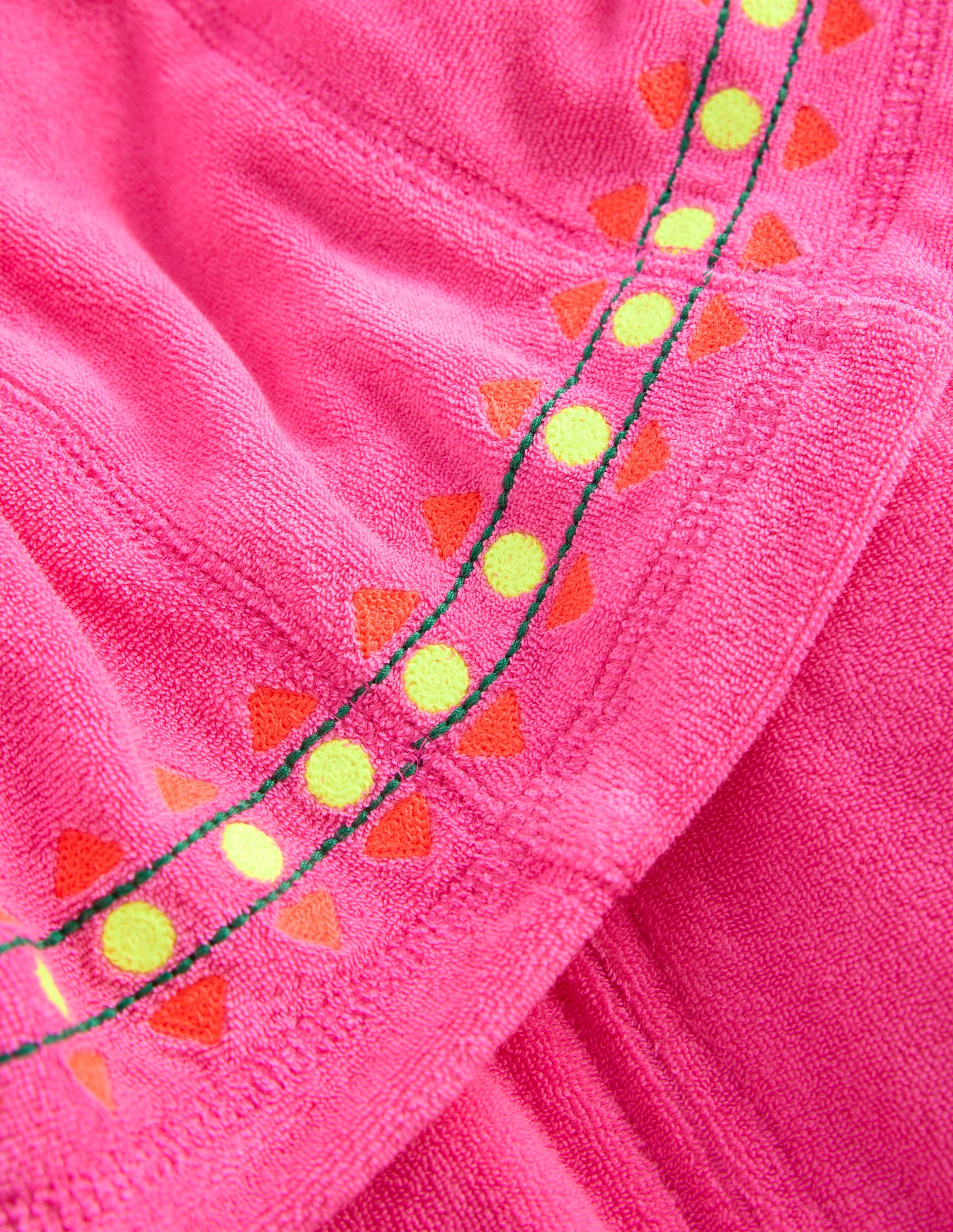 Sweat à capuche décontracté en éponge-Rose brodé - Image 3