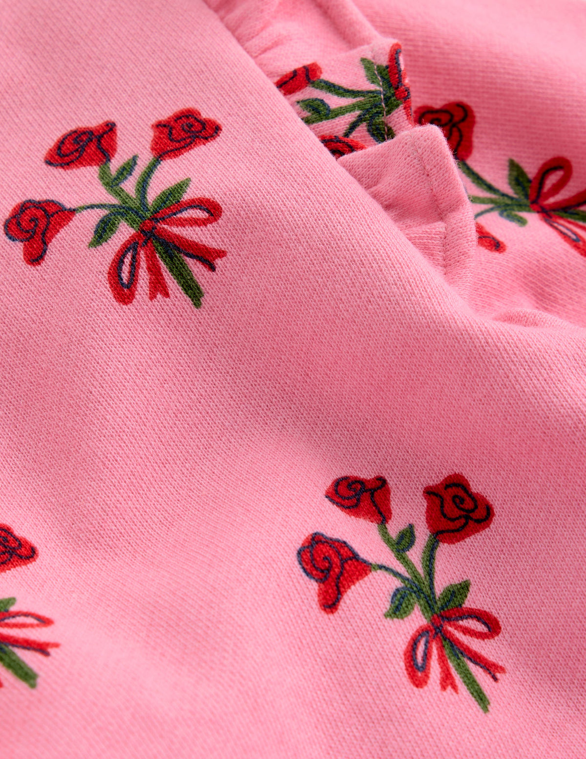 Set aus Sweat-Tunika und ausgestellter Hose-Rosa Kleiner Blumenstrauß - Image 3
