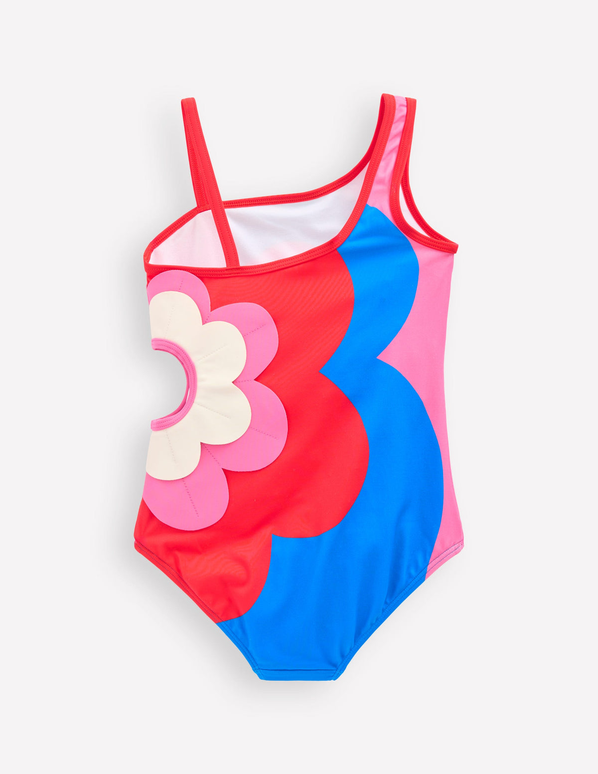 Badeanzug mit einem Träger und Applikation-Cut-out Blume - Image 2