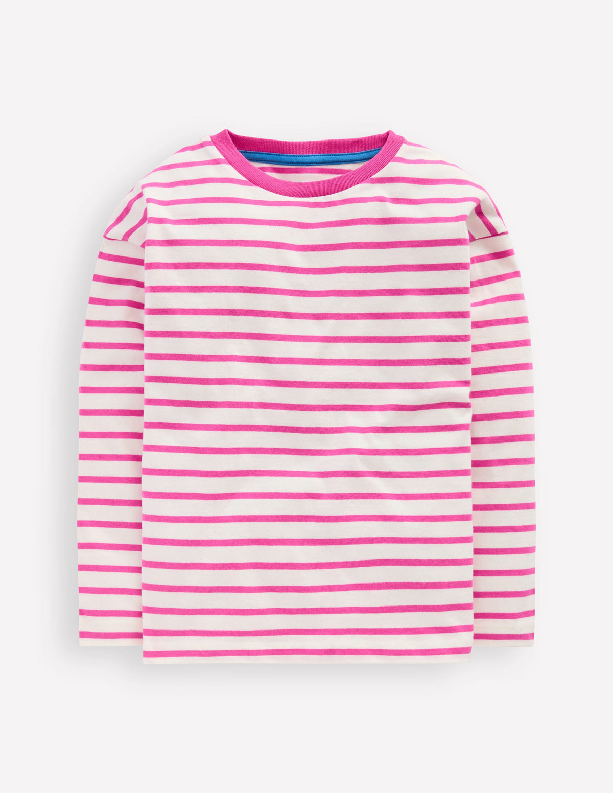 Bretonshirt mit Streifen-Rosarot/Naturweiß - Image 1