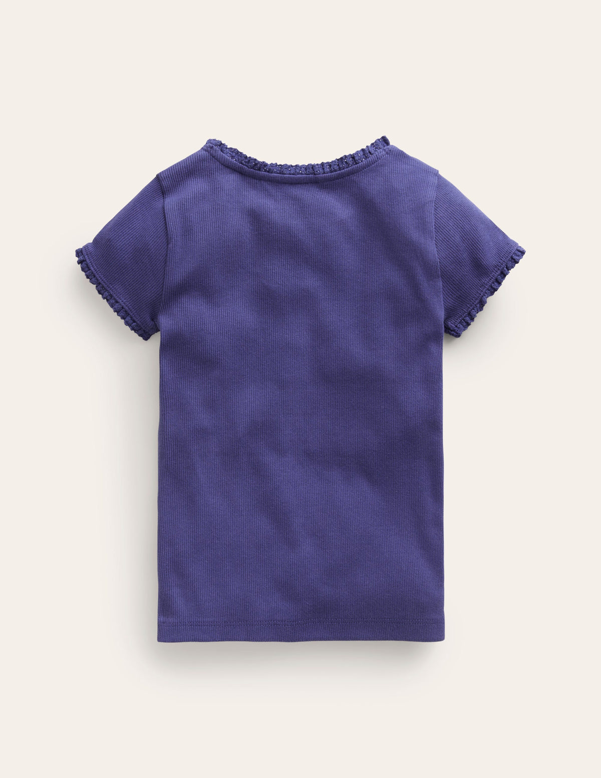 Geripptes Kurzarm-T-Shirt-Steuerbordblau-2