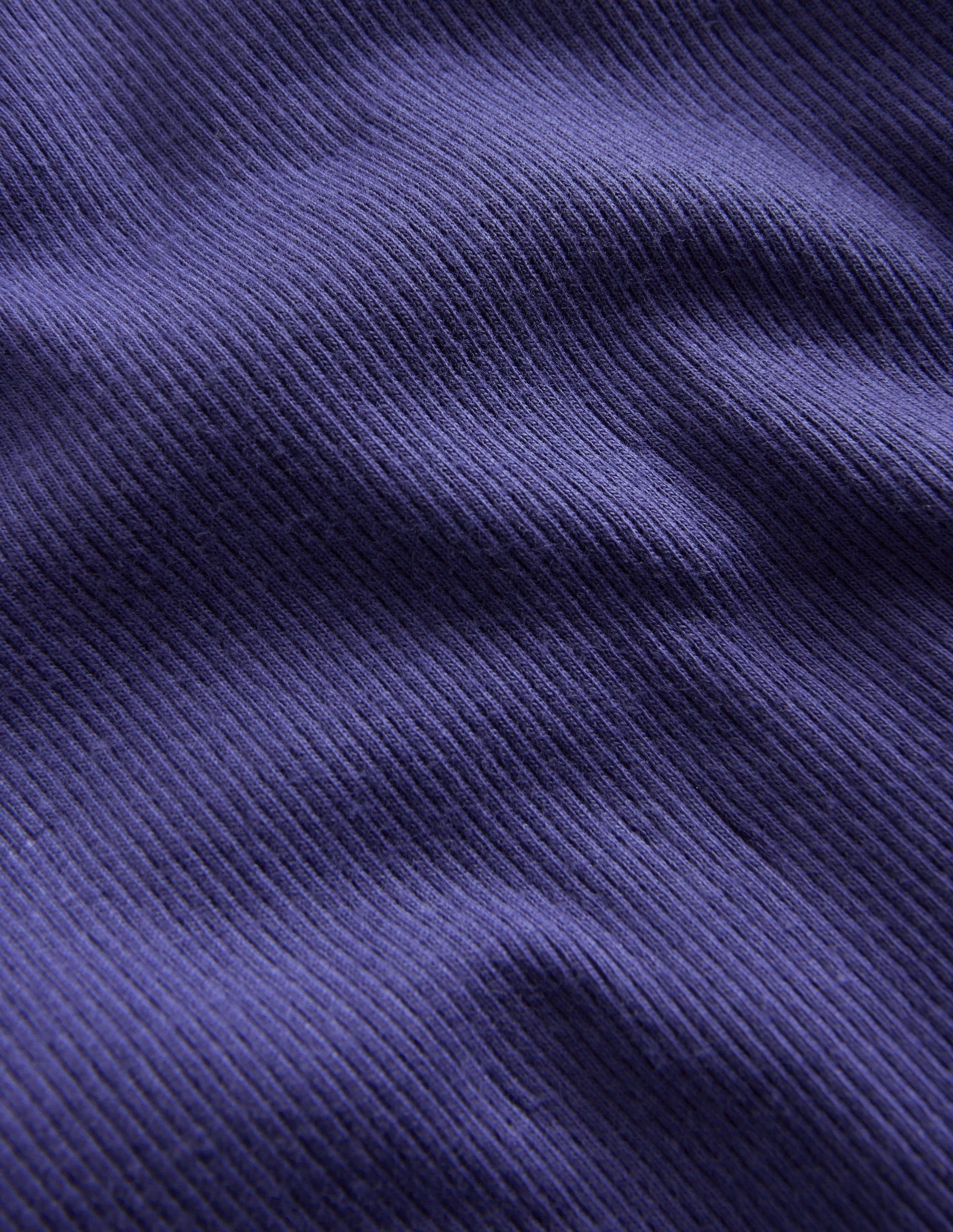Geripptes Kurzarm-T-Shirt-Steuerbordblau-3