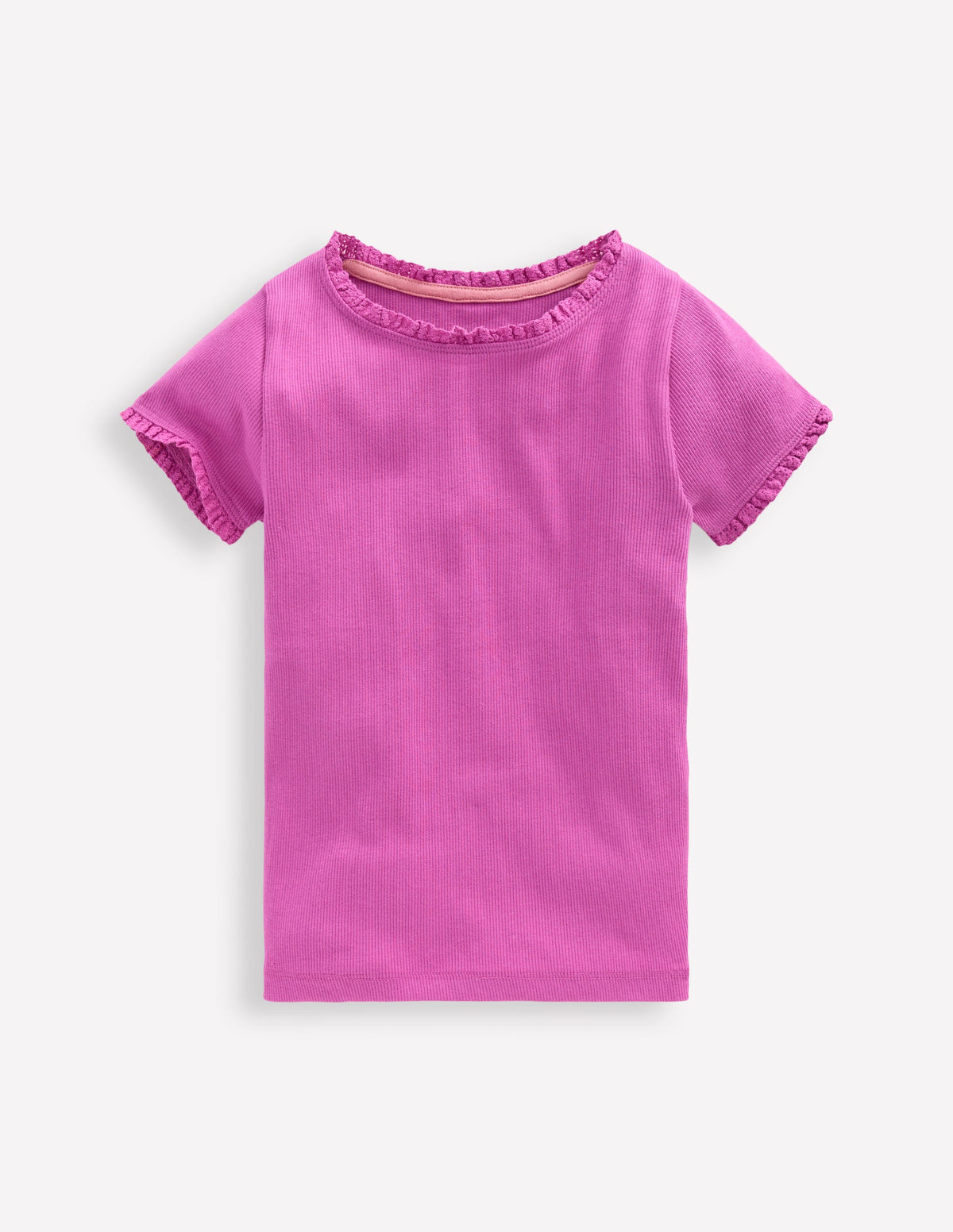 Geripptes Kurzarm-T-Shirt-Multi Lace - Image 1
