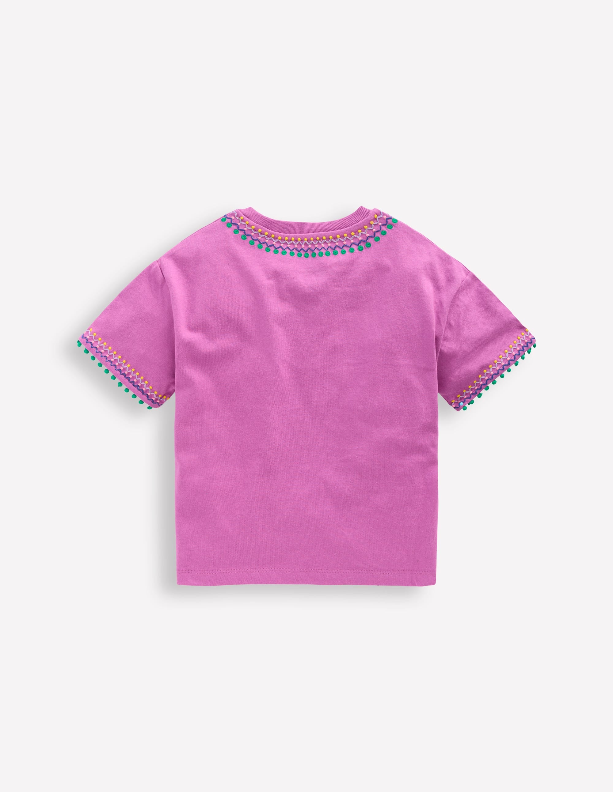 Lockeres T-Shirt mit Stickerei-Strahlendes Orchideenlila - Image 2