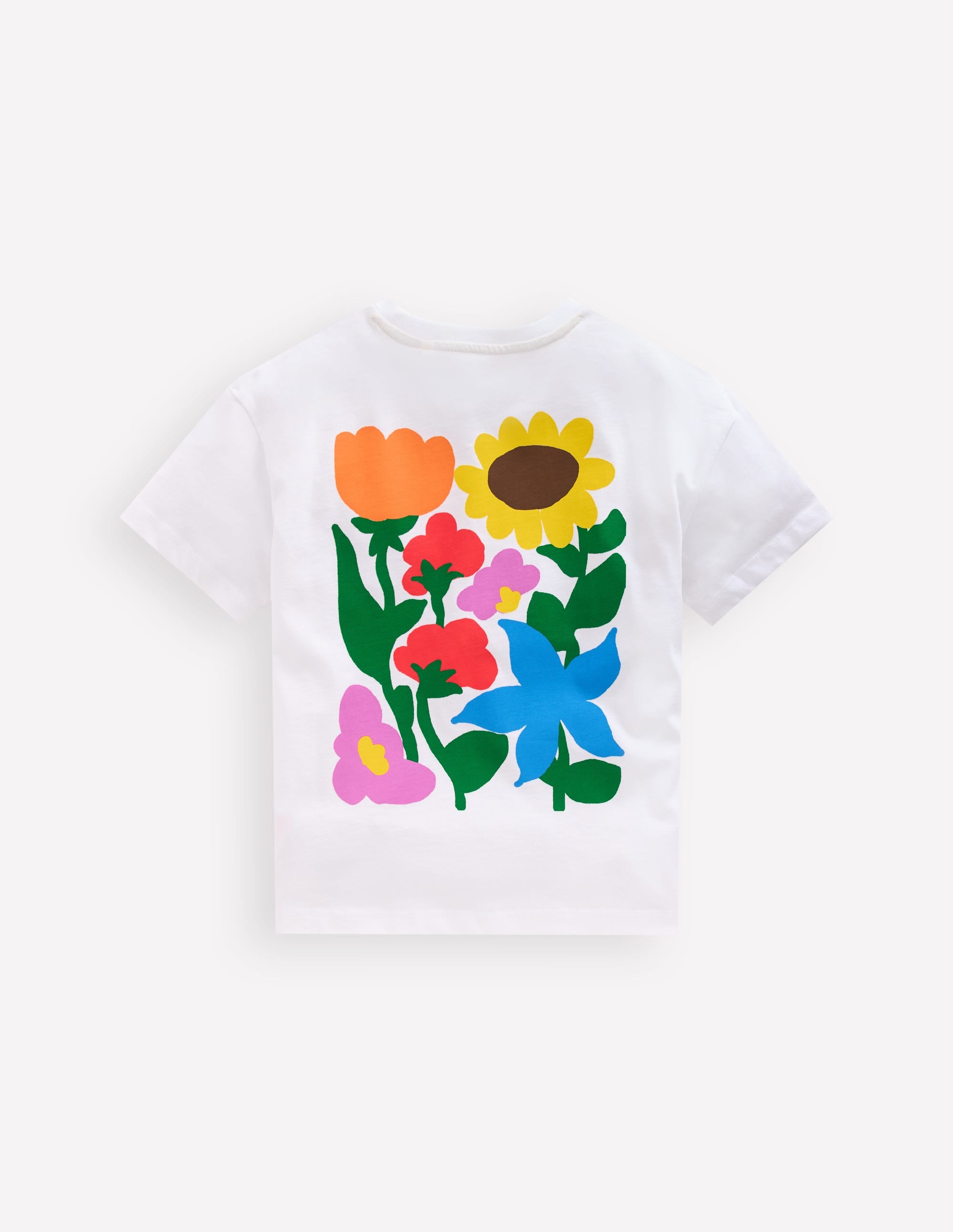T-Shirt mit Druck-Weiß Blumen - Image 2