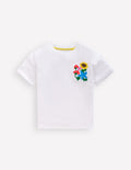 T-Shirt mit Druck-Weiß Blumen