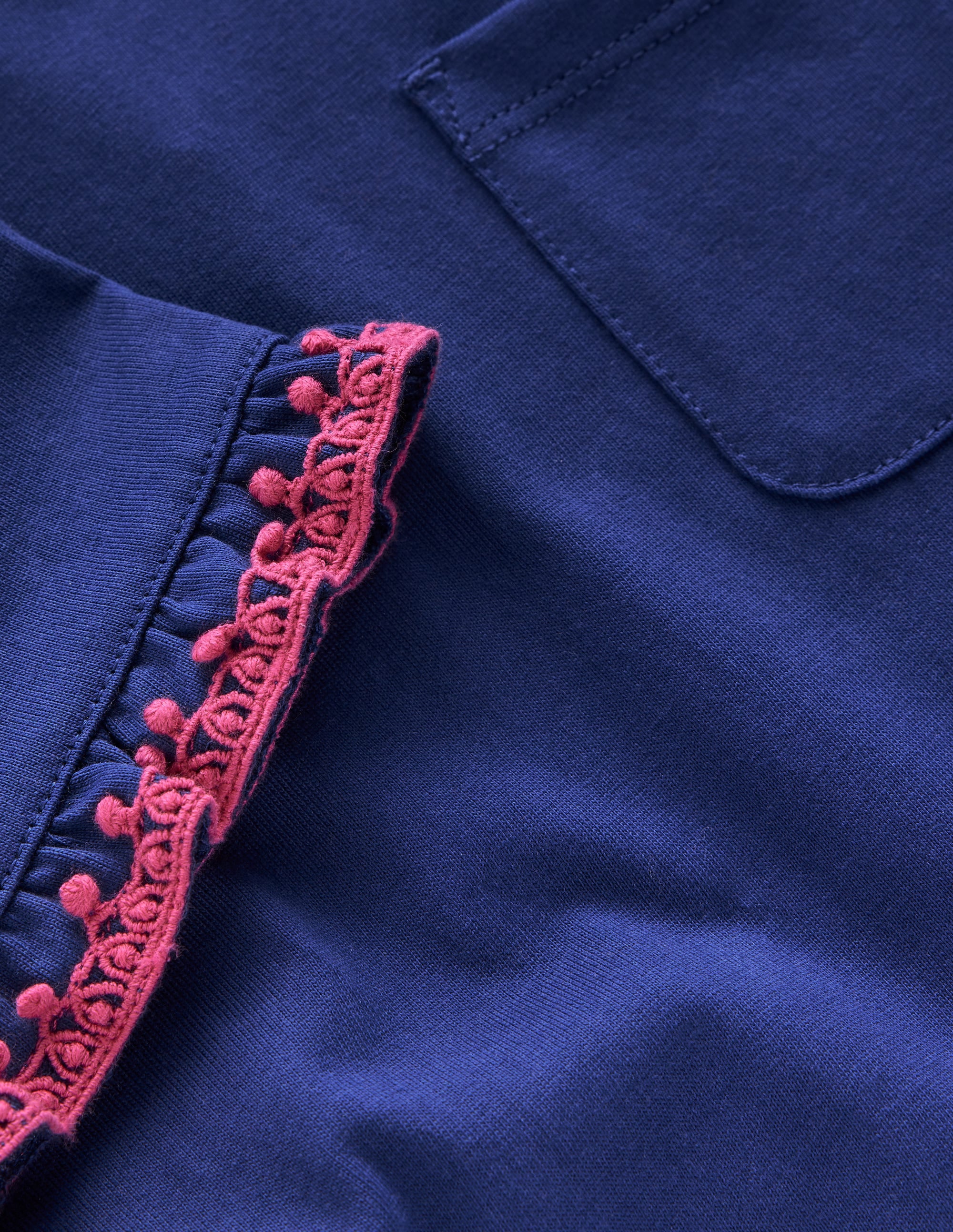 Tunika mit überschnittenen Schultern-Marineblau - Image 3