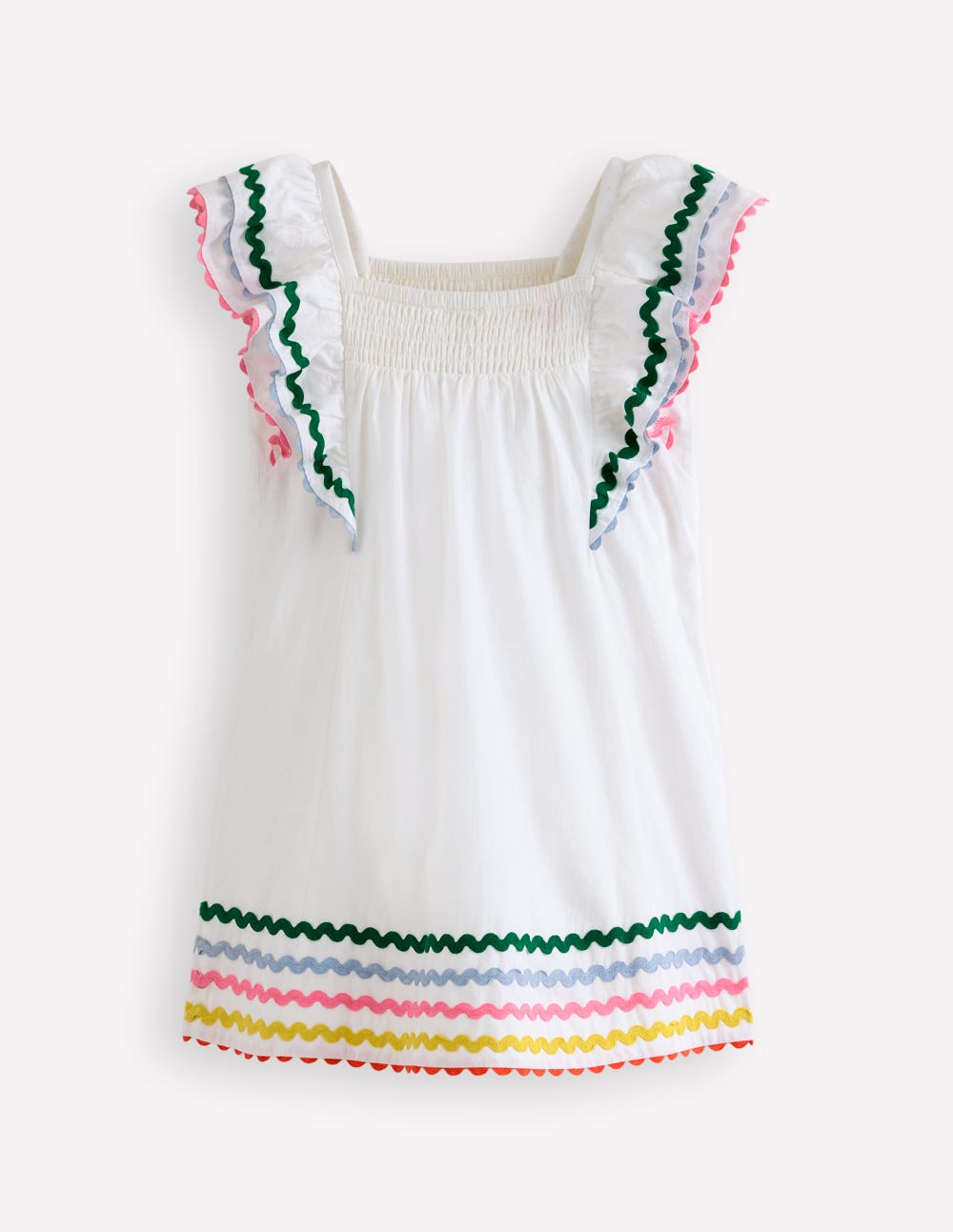 Robe tissée à manches virevoltantes-Ivoire doux-2