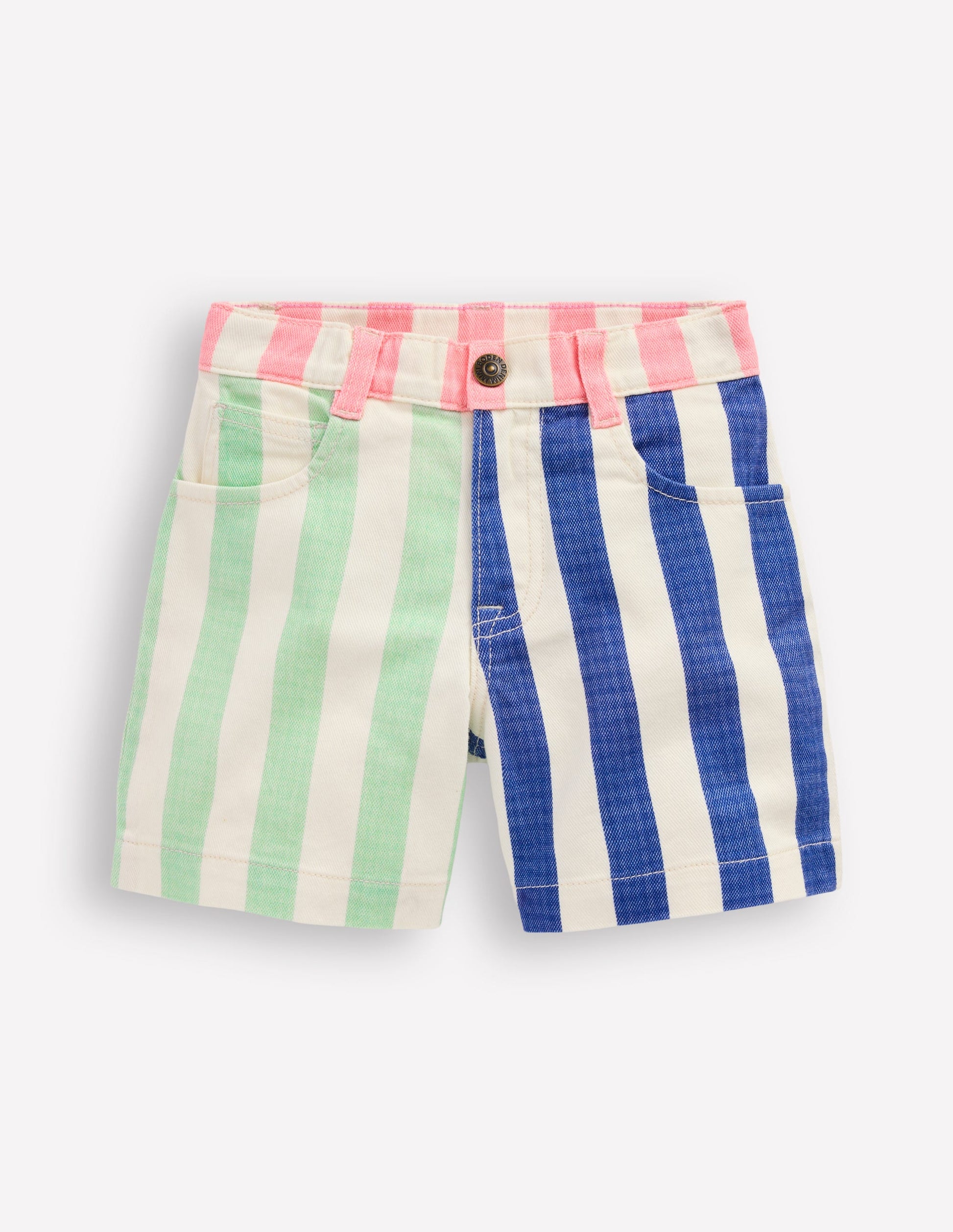 Short en jean-Rayé pêle-mêle multi-1