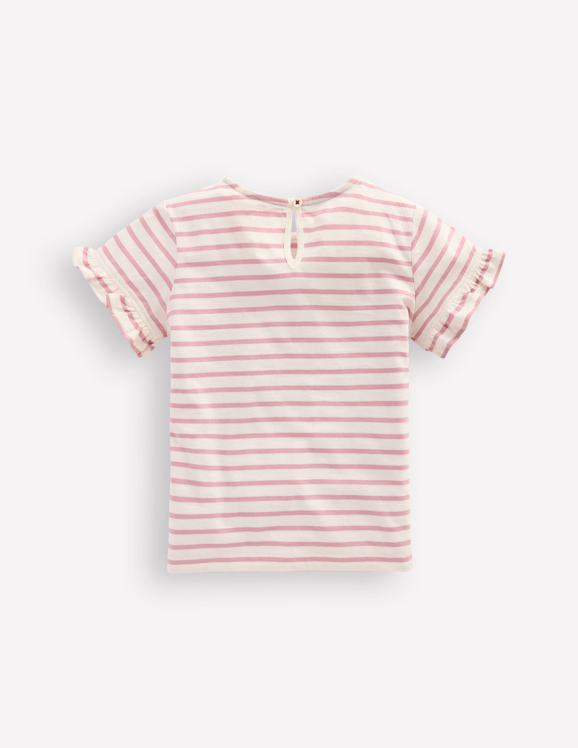 Hübsches T-Shirt mit Rüschen-Rosa Streifen Balletttänzerinnen-2