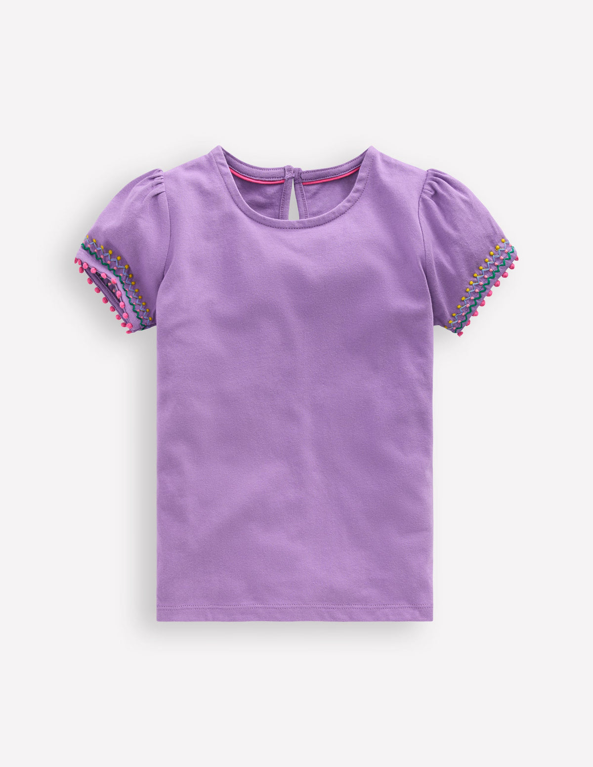 T-Shirt mit Puffärmeln-Asternlila - Image 1