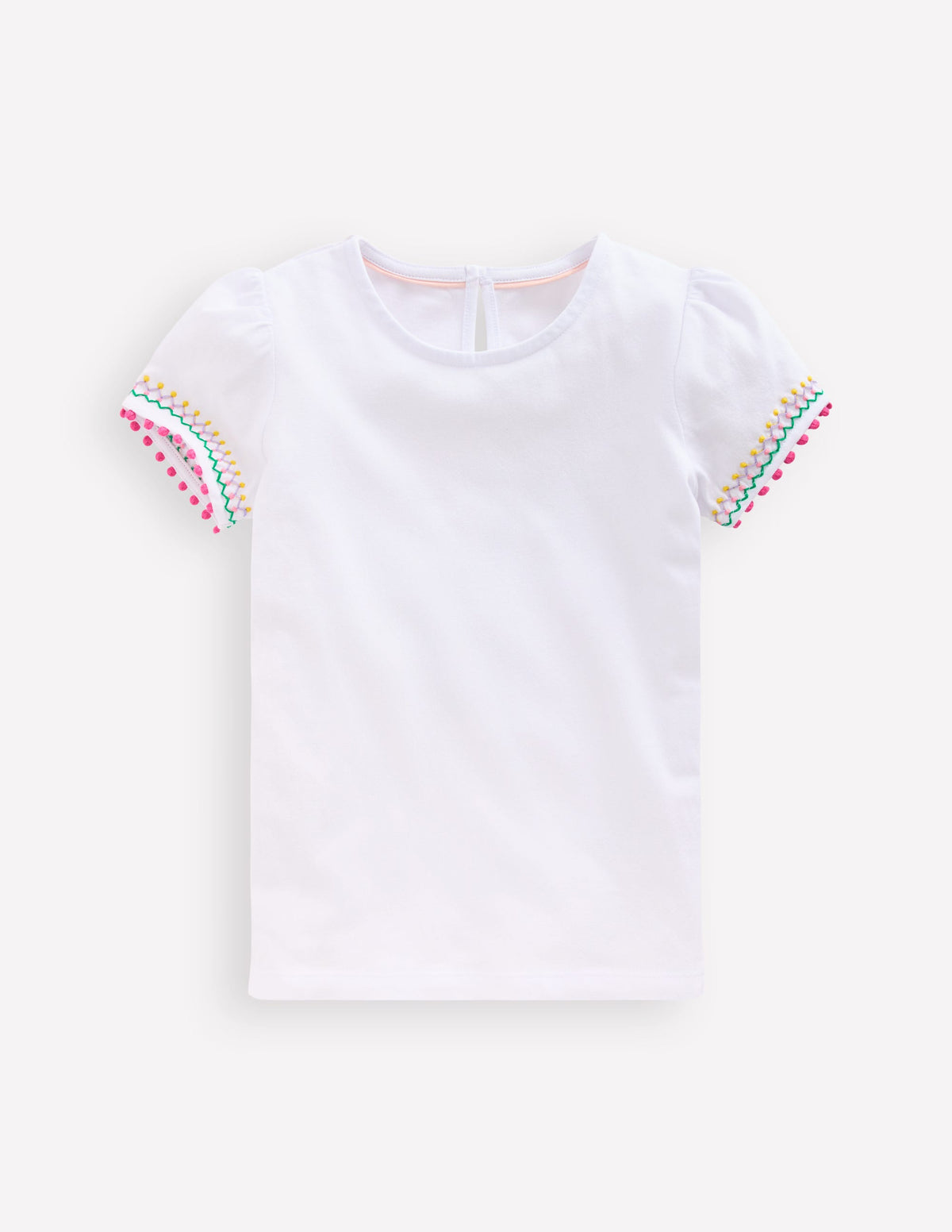 T-Shirt mit Puffärmeln-Weiß - Image 1