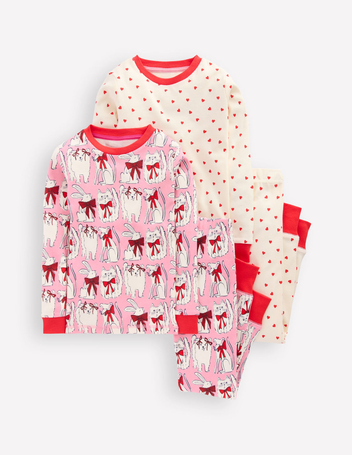 Twin Pack Snug Pyjamas-Bubblegum Pink Favourite Pets - Image 1