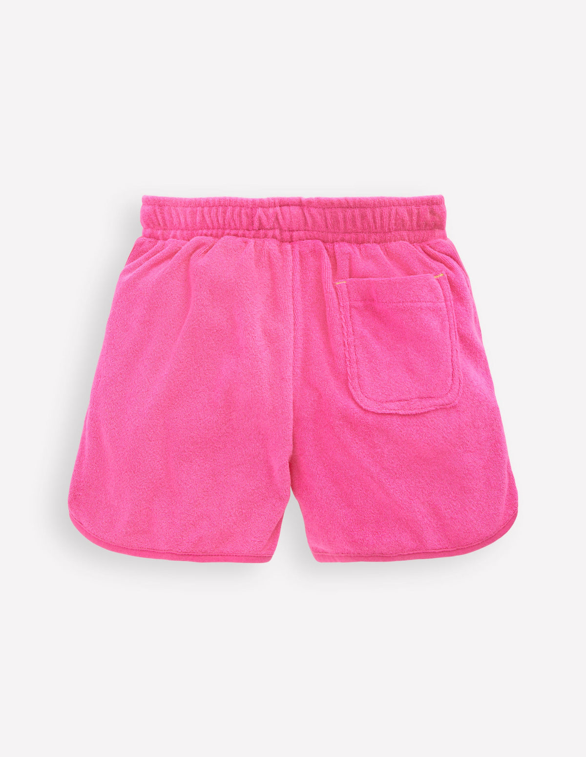Towelling Embroidered Shorts-Sorbet Pink Embroidery - Image 4