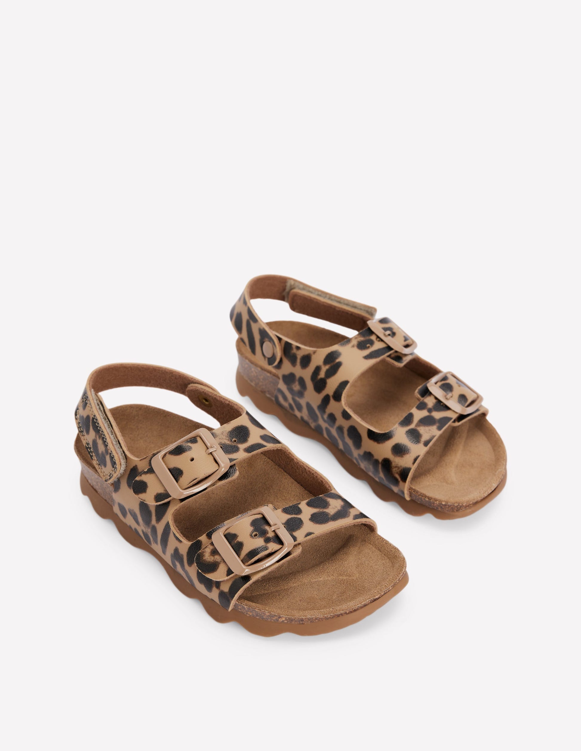 Sandalen in Blockfarben-Mohair, Leopardenmuster-2