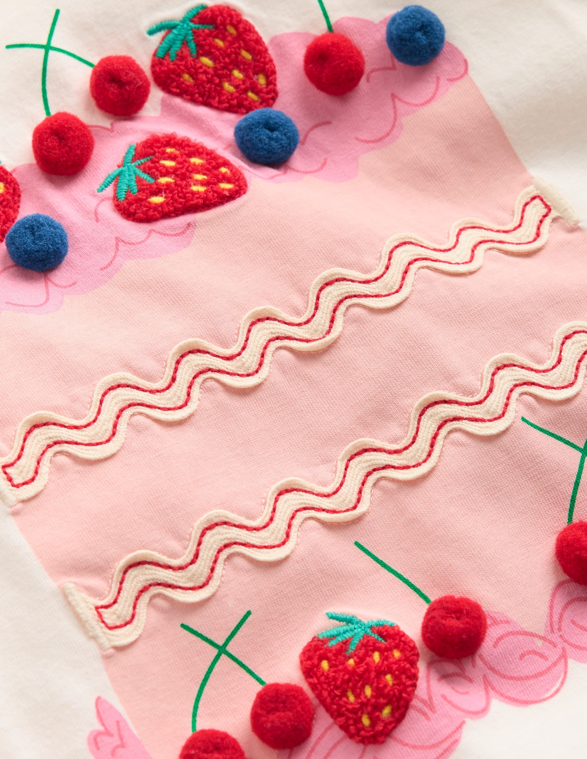 Kurzärmeliges Oberteil mit Rüschen und Logo-Naturweiß Kuchen - Image 3