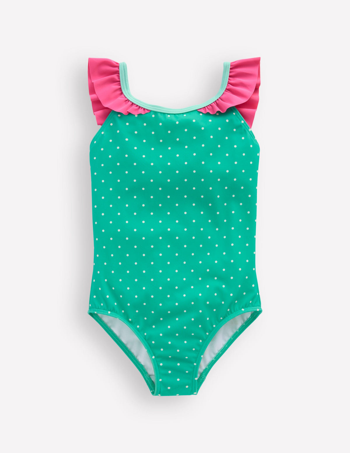 Hallie Badeanzug mit Rüschenträgern-Aqua Meerblau Schildkröte - Image 2