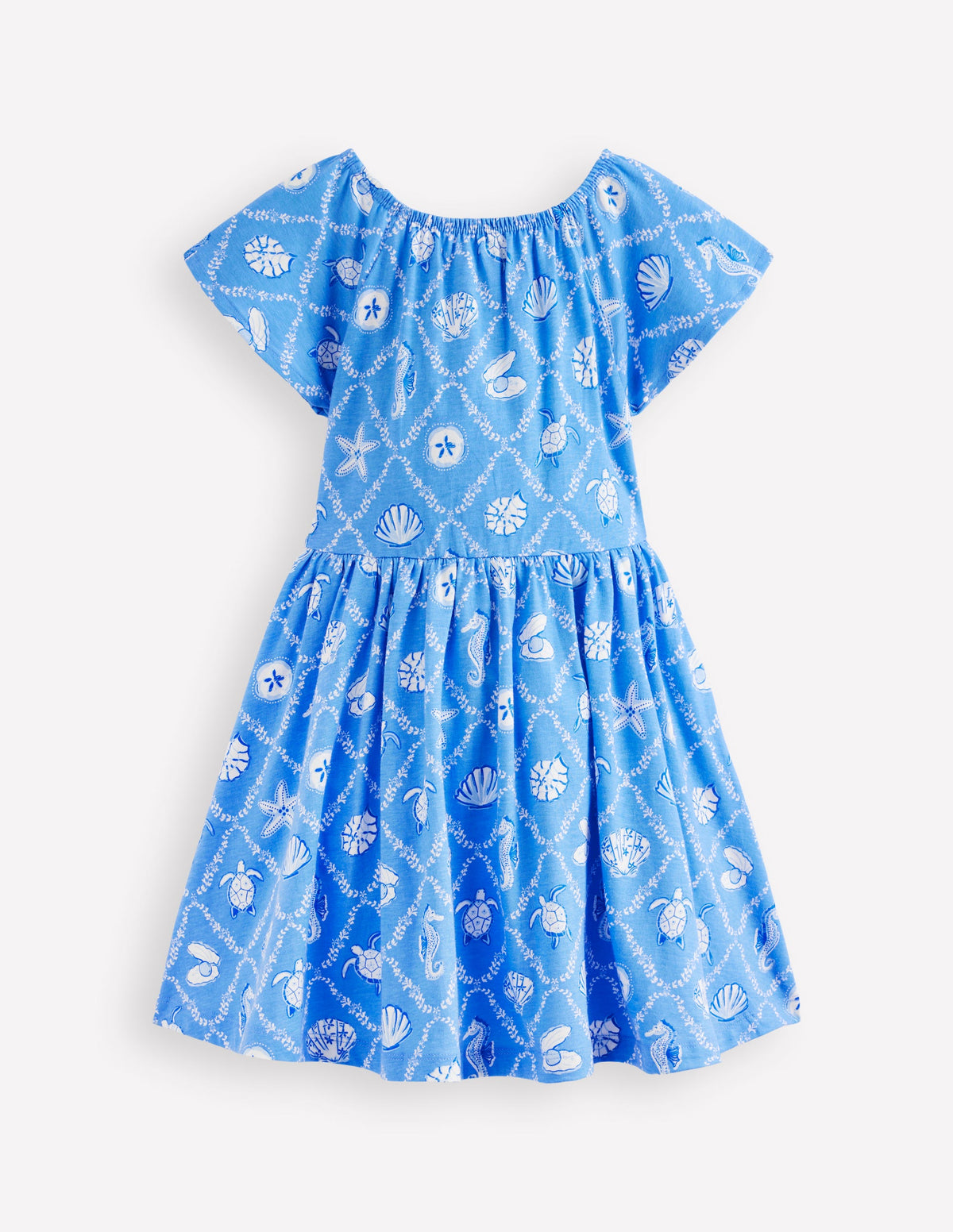 Kleid zum Herumwirbeln mit Flatterärmeln-Cabana Blue Meerjungfrauen-2