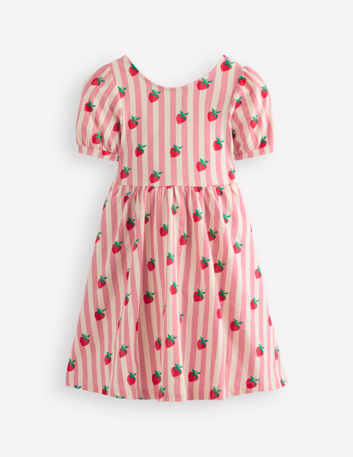 Ballerina-Jerseykleid-Mandelrosa Erdbeere Streifen-1