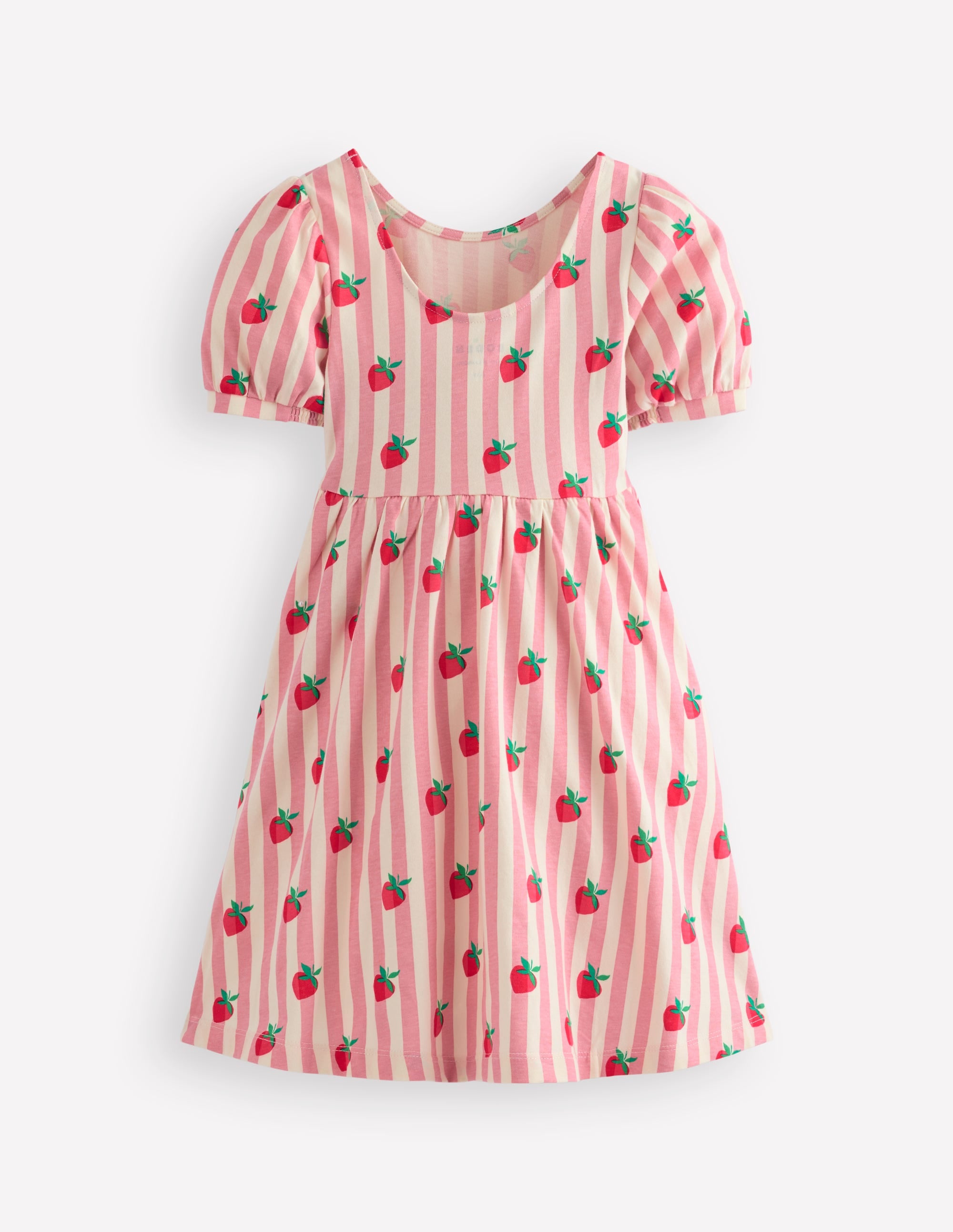 Ballerina-Jerseykleid-Mandelrosa Erdbeere Streifen - Image 2