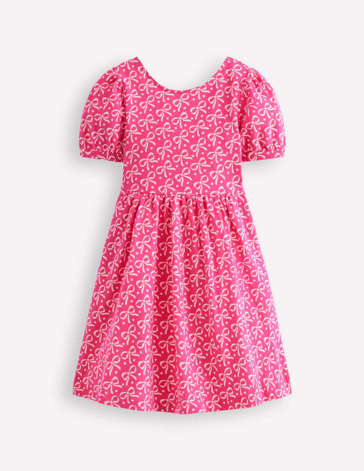 Ballerina-Jerseykleid-Rosa Schleifen