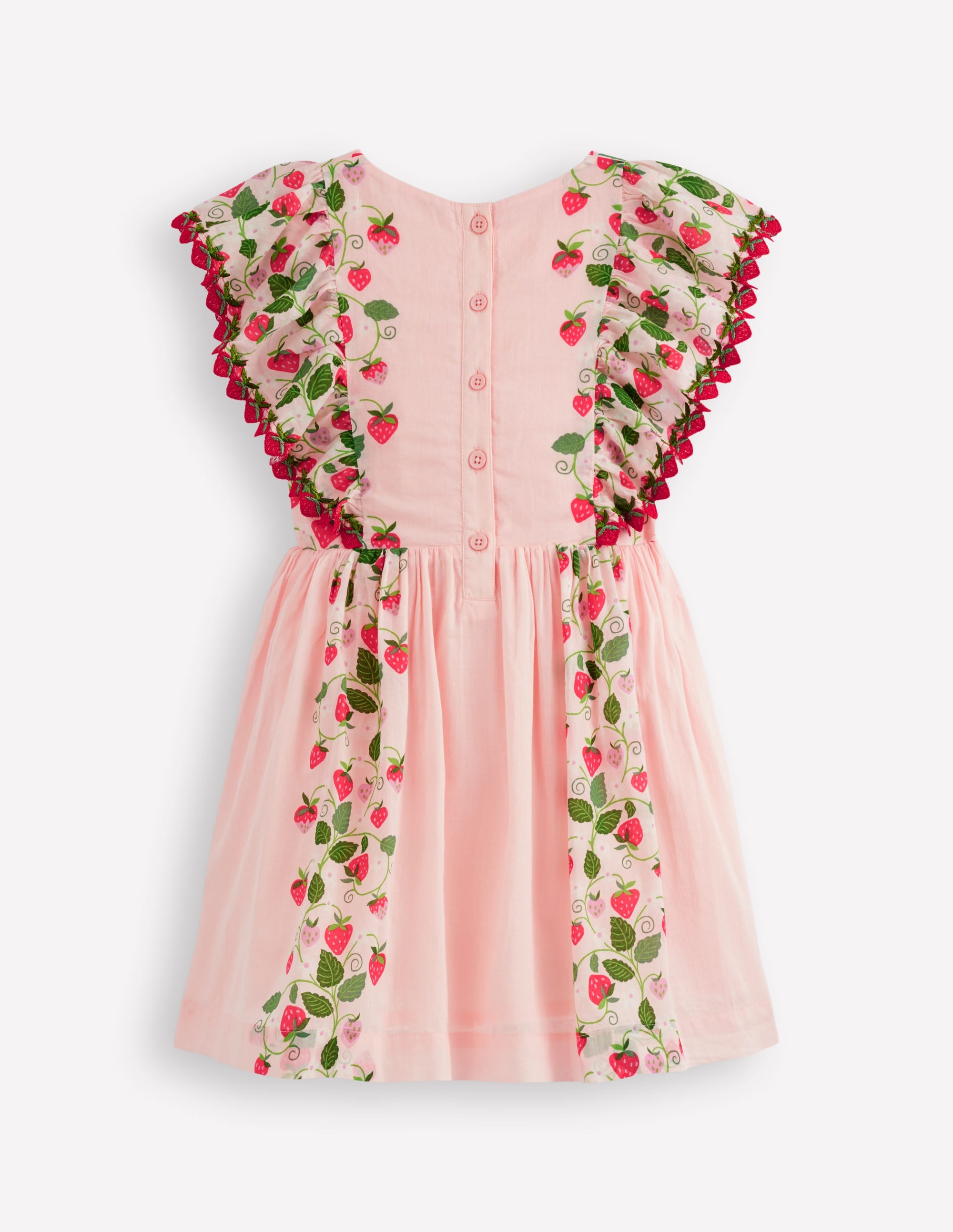 Hübsches, gewebtes Kleid-Kreiderosa Erdbeer-Rebe - Image 2