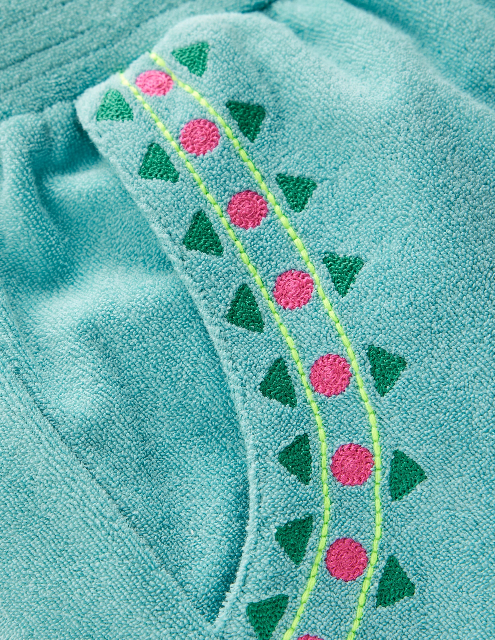 Frottee-Hose mit geradem Bein-Blaue Stickerei - Image 3