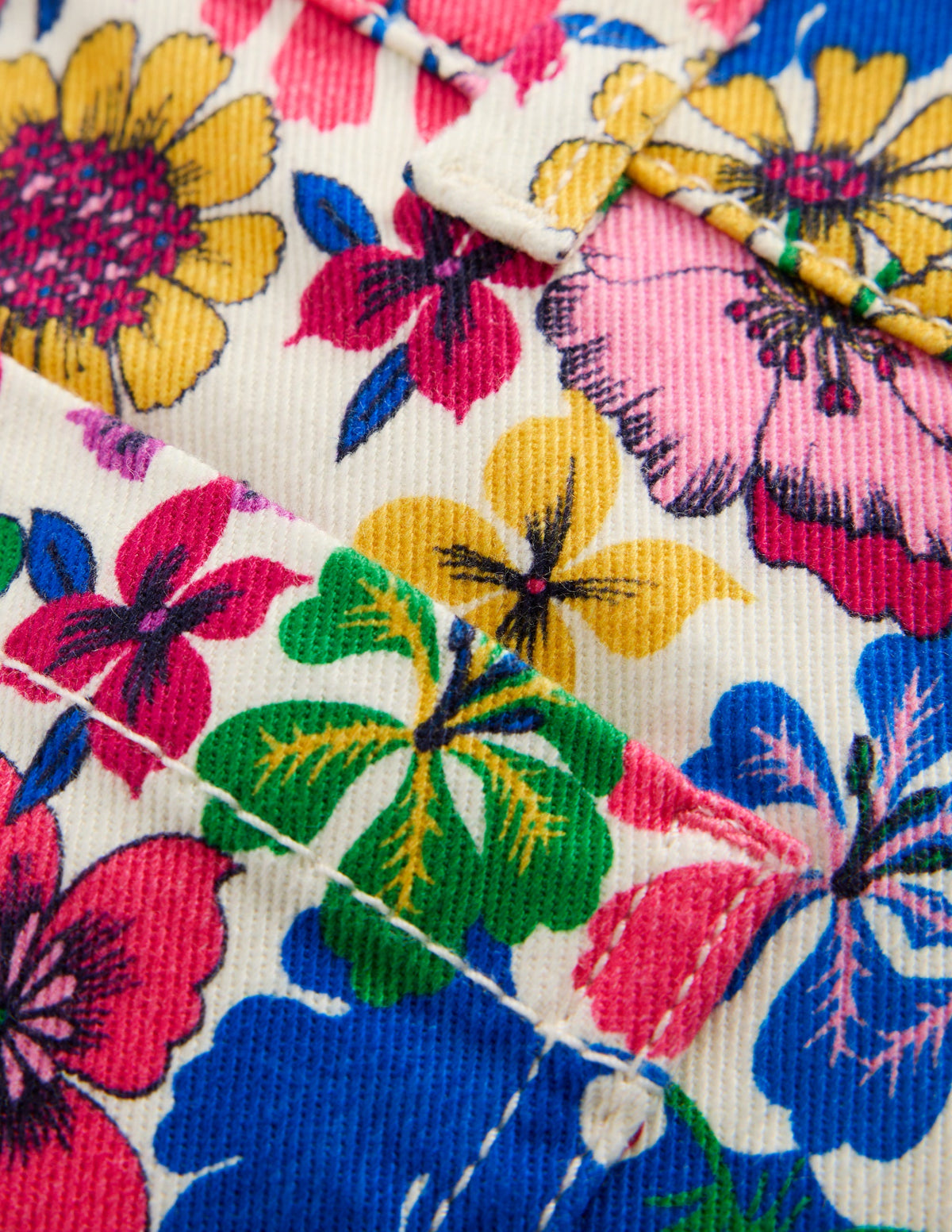 Shorts mit aufgesetzten Taschen-Bunt, Regenbogenblumen-3