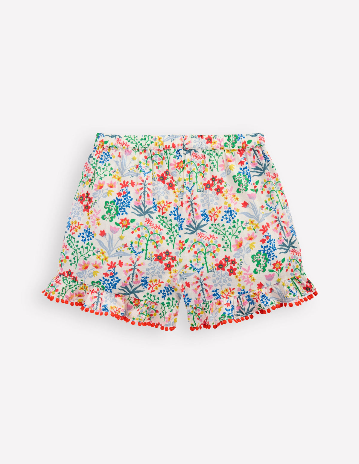 Gewebte Shorts mit Rüschen-Bunt Blumenmuster - Image 2