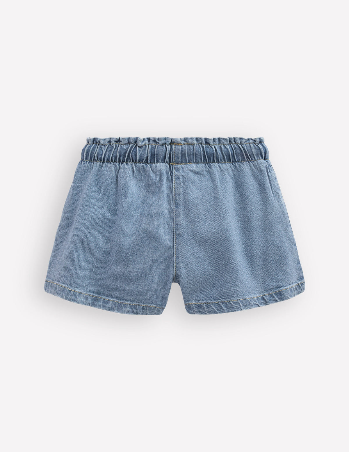 Shorts mit gerüschter Taille-Helle Waschung Denim - Image 2