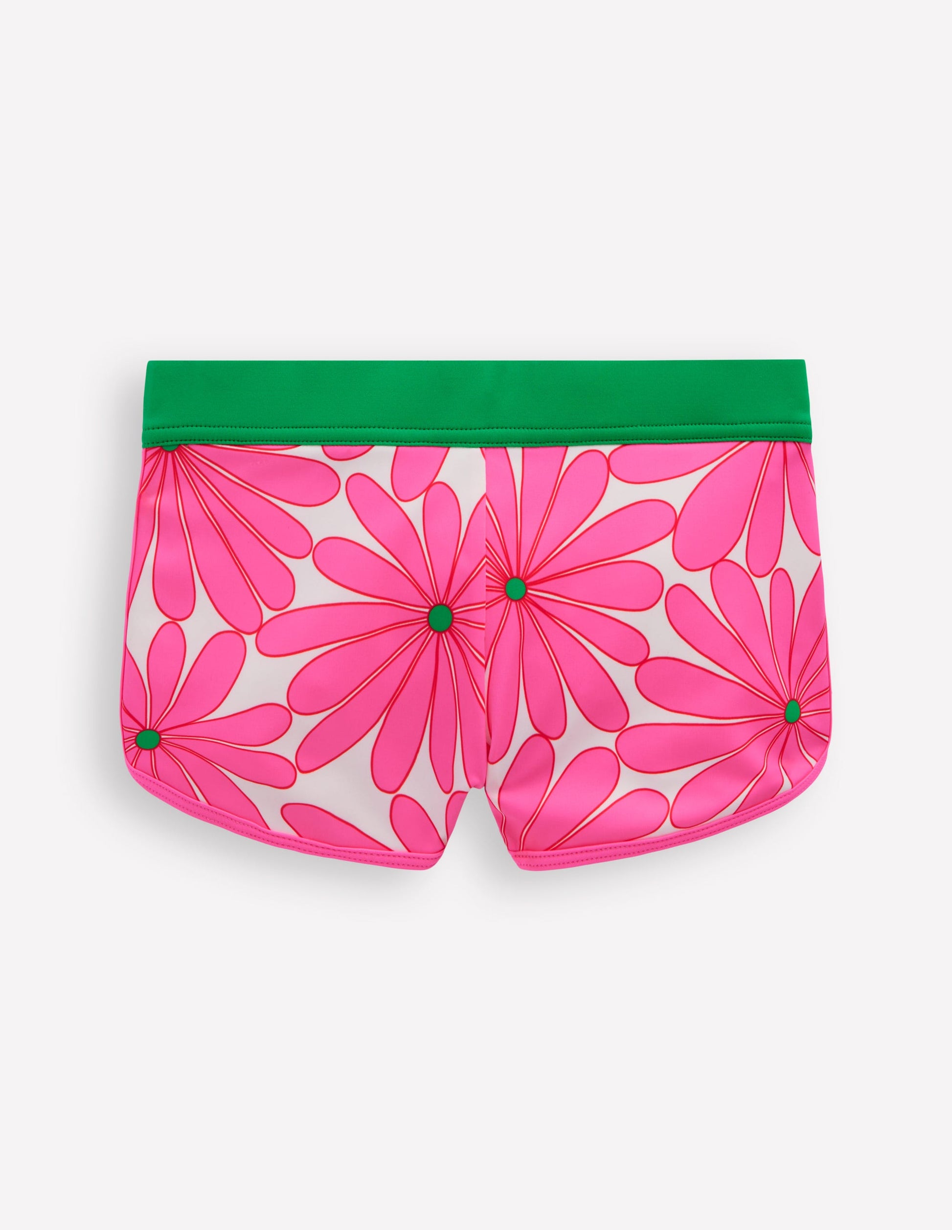 Gemusterte Badeshorts-Festivalrosa Gänseblümchen-1