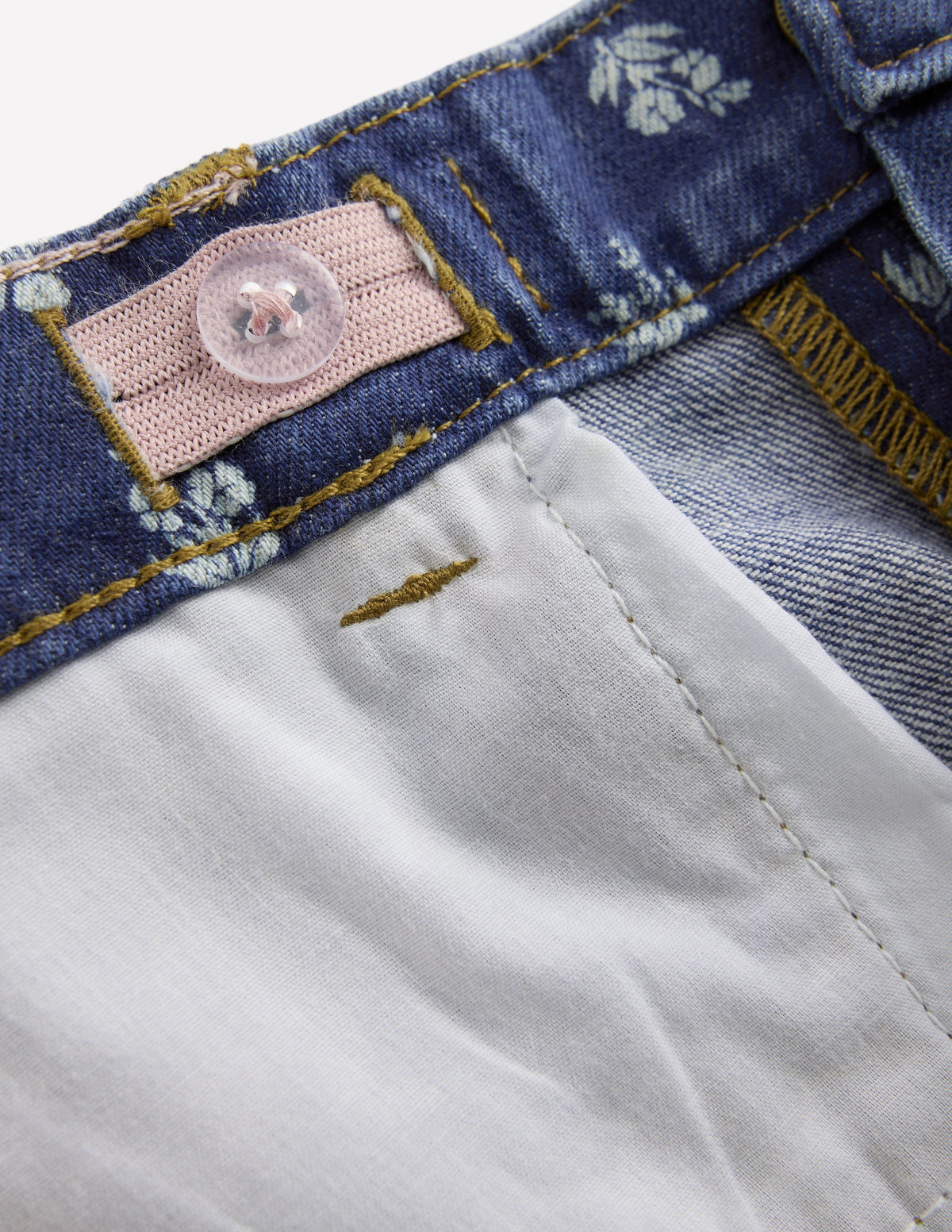 Jeans mit weitem Bein-Denim Blumenmuster - Image 4