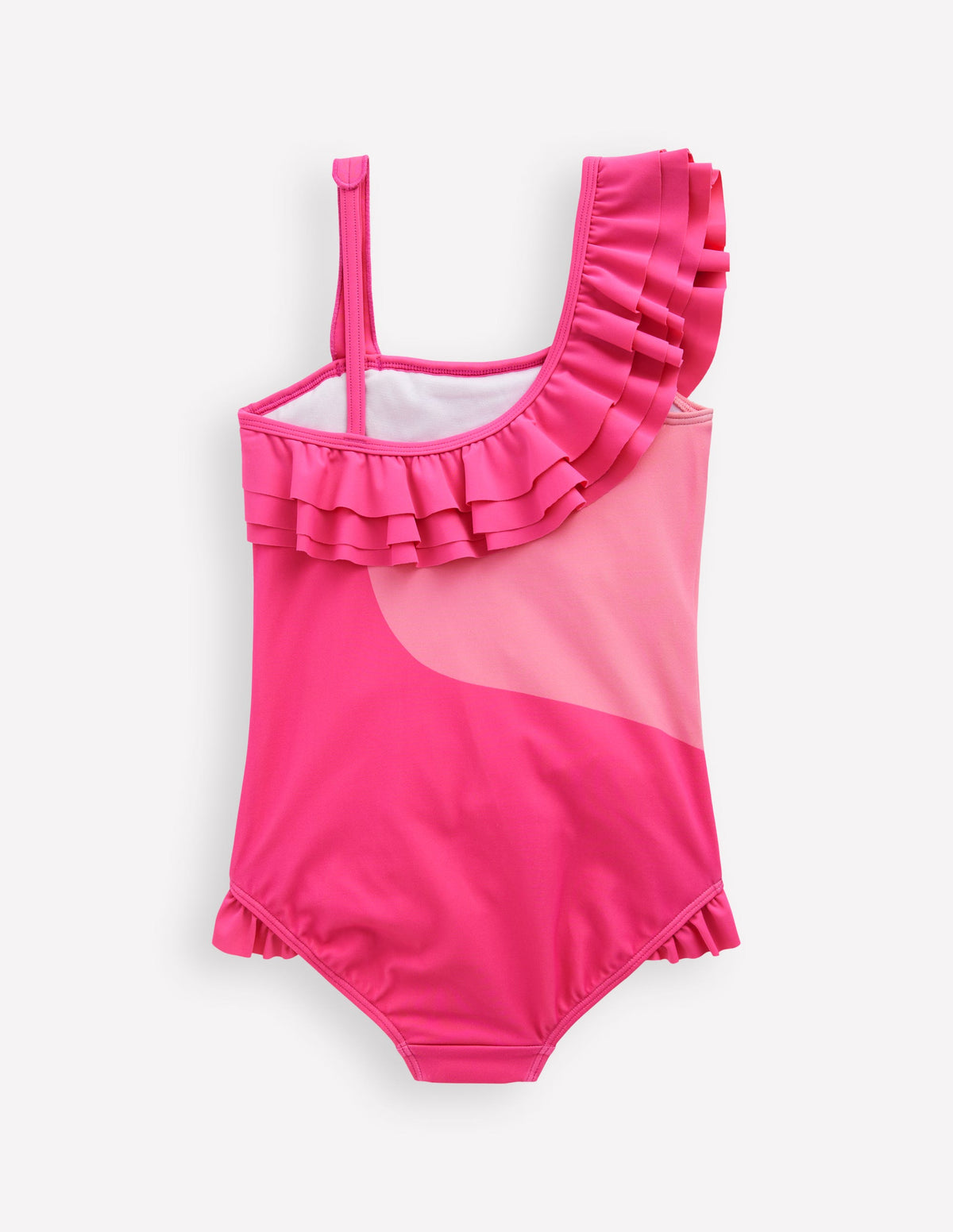 Badeanzug mit einem Träger und Applikation-Sorbetrosa Flamingo-2