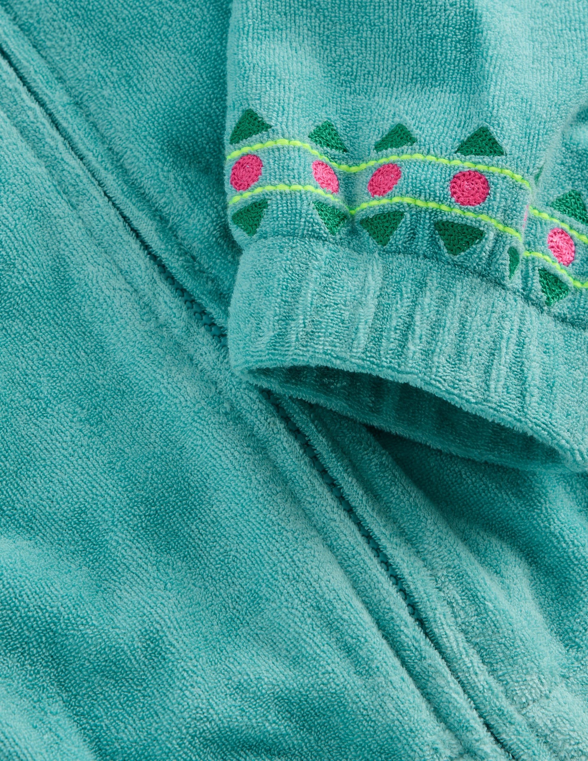 Sweat à capuche décontracté en éponge-Broderie bleue - Image 3